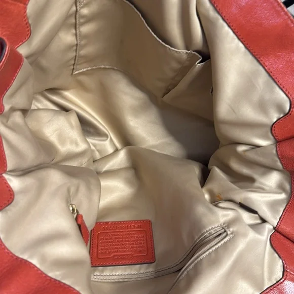 Coach Flagship Chelsea Curry Orange Leather Shoulder Bag - Picture 14 of 16